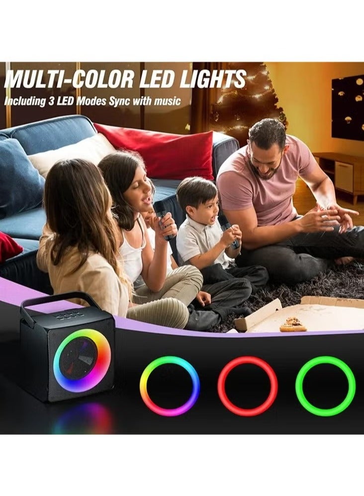 JAJEEK SD-508 Home & Outdoor Portable Bluetooth Speaker with Dual Wireless Microphones – Powerful Sound, Long Battery Life, Ideal for Parties, Karaoke, and Outdoor Events, Wireless Streaming, Compatible with All Bluetooth Devices - Image 3