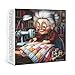 Larkipuzz Vintage Grandma Sewing Machine Puzzles for Adults 1000 Pieces Colorful Quilt Knitting Jigsaw Puzzle Difficult Family Art Puzzles - Image 2