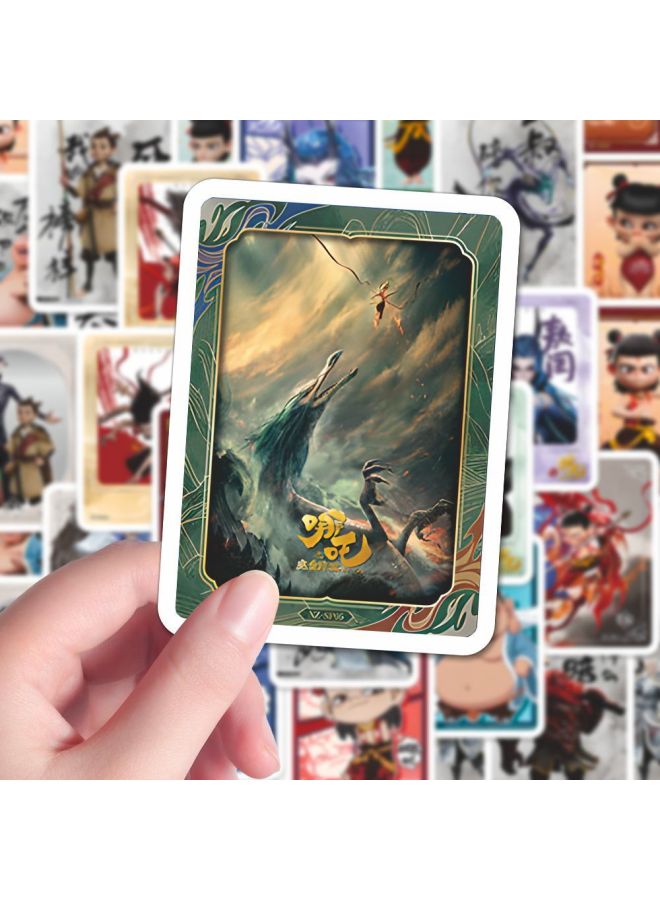 What Is The Surrounding Mobile Phone Case, Little Magic Boy Movie Sticker 02, Waterproof, What Is The IPad Sea Card Sticker 16-Colour: Loss-making Sale, No Duplication - 80 Nezha Photo Cards + Blind Box  - Image 4