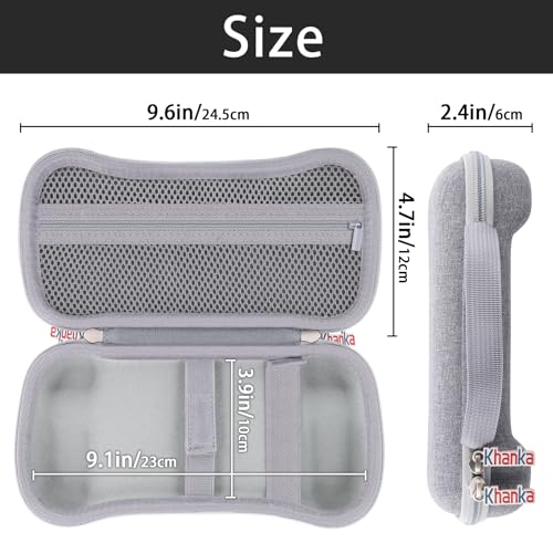khanka Hard Travel Case Replacement for Anbernic RG556 Retro Handheld Game Console,Case Only. (Grey) - Image 3