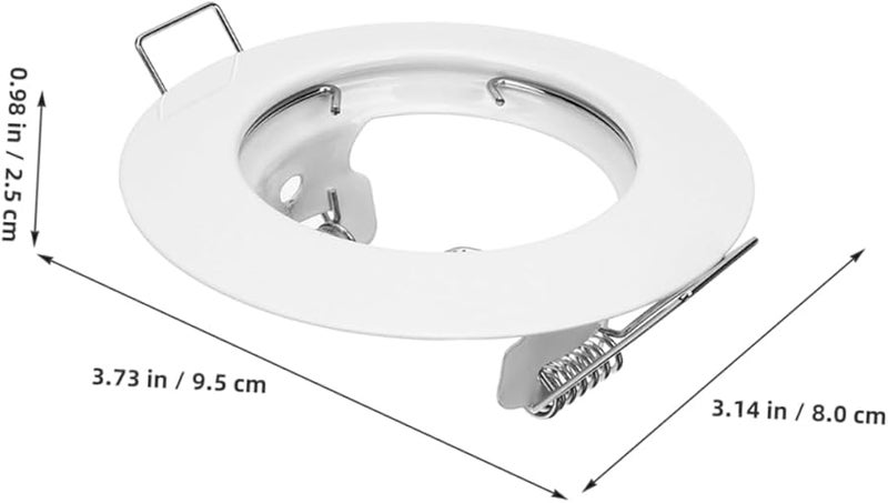 White Recessed Light Trim Ring Cover Easy Installation Compatible with LED Spotlights - Image 3