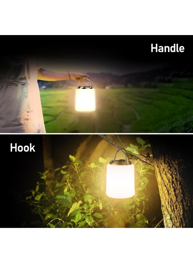 Arabest Camping Lantern Rechargeable, 2000mAh Camping Lights Lamp, 3000K Warm Light, Brightness Adjustable 3 Light Modes,10+ Hrs Runtime Waterproof Tent Light for Camping, Emergency, Power Cuts - Image 2