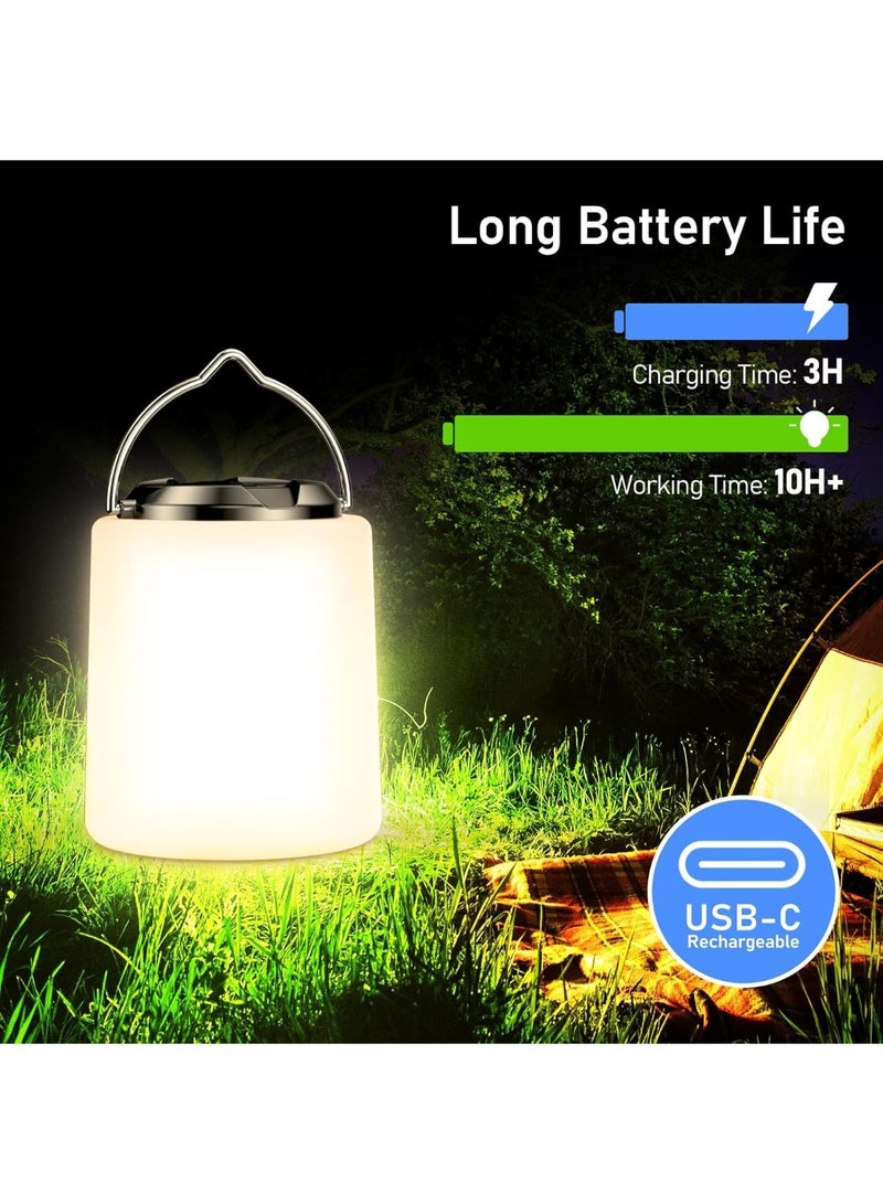 Arabest Camping Lantern Rechargeable, 2000mAh Camping Lights Lamp, 3000K Warm Light, Brightness Adjustable 3 Light Modes,10+ Hrs Runtime Waterproof Tent Light for Camping, Emergency, Power Cuts - Image 4