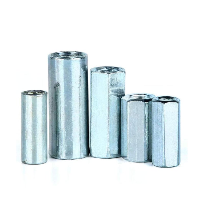 SDY 5 Pcs M12 x 1.75 x 50mm Long Rod Coupling Hex Nut Connector Zinc Plated Joint Nut Industrial Construction Fasteners - Image 3