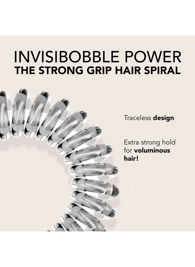 invisibobble Power Traceless Spiral Hair Ties 5 Pack Crystal Clear Strong Elastic Grip Coil Hair Accessories For Active Women No Kink Non Soaking Gentle For Girls Teens And Thick Hair - Image 2