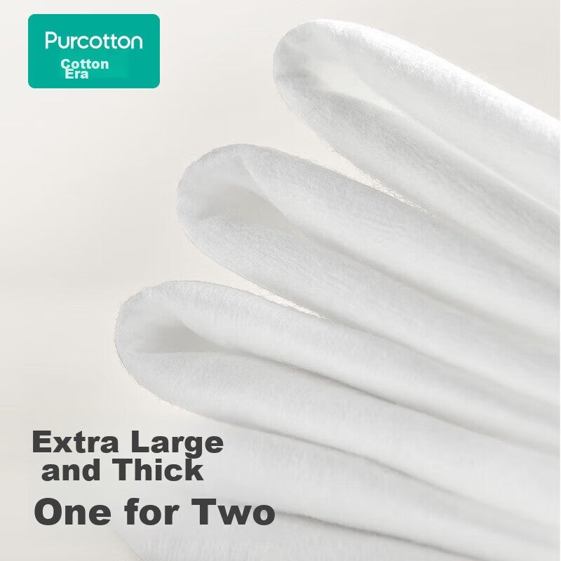 JD Jing Zao PurCotton Extra Large And Thick Baby Cotton Soft Towels, 100% Cotton, Wet And Dry Use Face Towels, 70 Sheets  1 Pack - Image 3