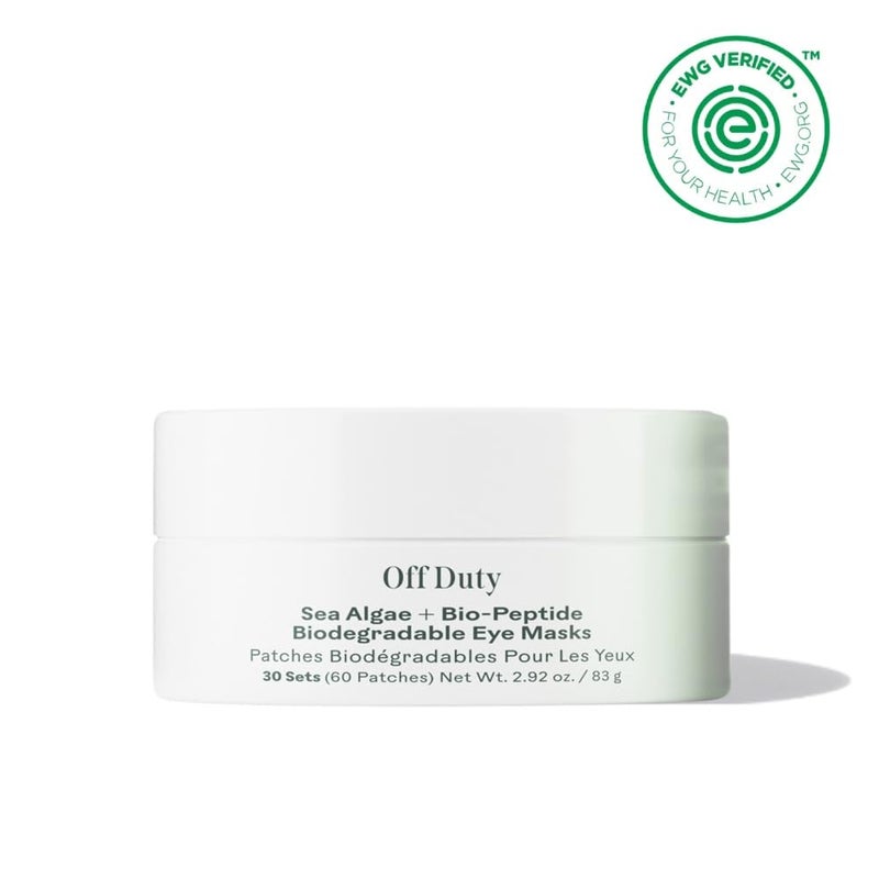 Three Ships - OffDuty Sea Algae + Bio-Peptide Smoothing Biodegradable Eye Masks | Firm, Smooth, Refresh Under Eye Skin | Cruelty-Free, Vegan, Paraben-Free, Sensitive Skin Safe (30 Sets | 2.96 oz) - Image 2