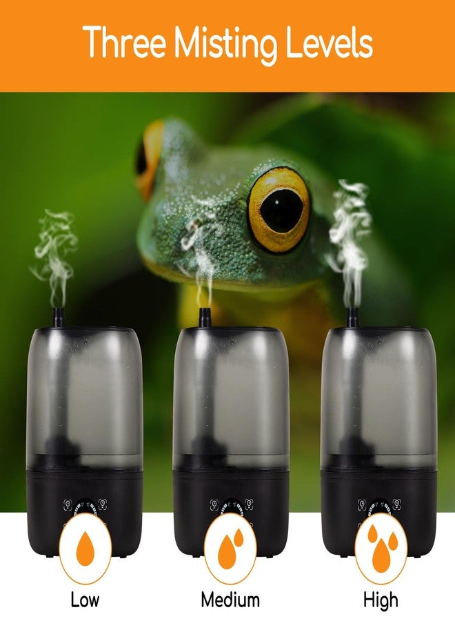 OIIBO Reptile Fogger Humidifier with Timing, 4L Large Digital Reptile Fogger Terrarium Humidifiers with Double Extension Tube Automatic Reptile Misting System - Image 2