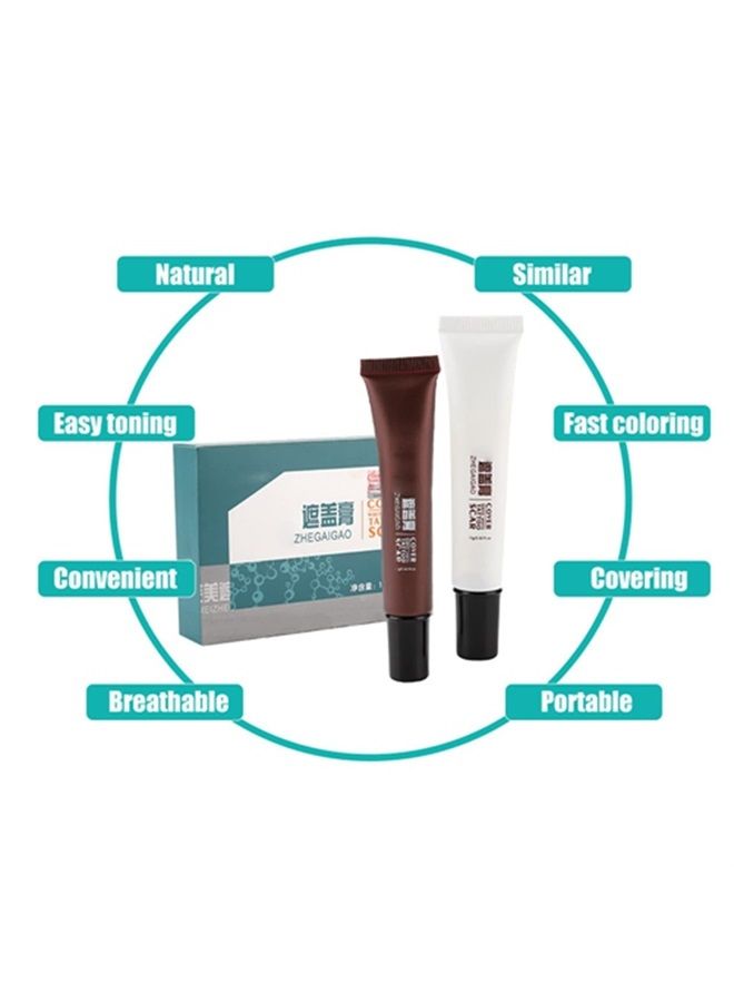 YOSOO Tattoo Concealer, Make up concealer, Scar make up Scar concealer Body Concealer Birthmark Scar Vitiligo Blemish,Waterproof and Sweatproof Long Lasting Two Colors Cover Up Make up Concealer Set - Image 2