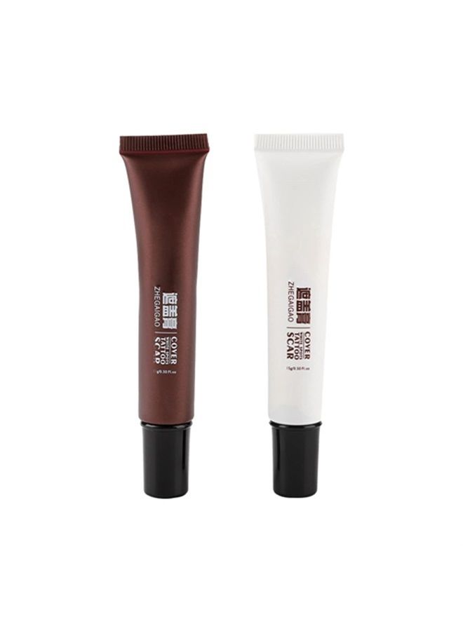 YOSOO Tattoo Concealer, Make up concealer, Scar make up Scar concealer Body Concealer Birthmark Scar Vitiligo Blemish,Waterproof and Sweatproof Long Lasting Two Colors Cover Up Make up Concealer Set - Image 1