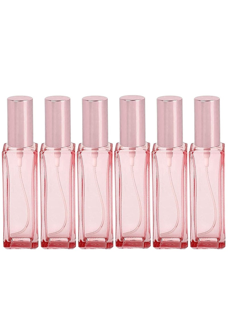 SYOSI زجاجات رذاذ زجاجية، 5 قطع 20 مل من الذهب الوردي، رذاذ رذاذ ناعم، بخاخ محمول للسفر، حاوية فارغة قابلة لإعادة الملء للعطور ومنتجات التنظيف والزيوت العطرية - Image 1