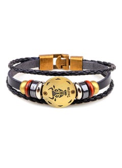Taurus Design Multi Strand Leather Bracelet