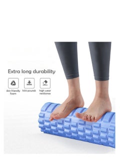 WENBO Yoga Foam Roller Self Massage Exercise, Back, Leg, Body Starching Physical Therapy (33cm L) (Blue)  - Image 5