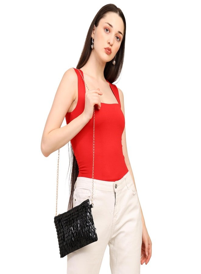 MARKQUES Hand Embellished Sling Bag | Handcrafted Girls Purse with Cross Body Chain. - Image 3