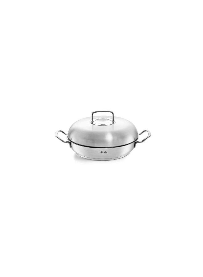 Fissler مقلاة تقديم فسلر أورجينال-بروفي من الفولاذ المقاوم للصدأ بحجم 11 بوصة مع غطاء معدني عالي القبة - Image 1