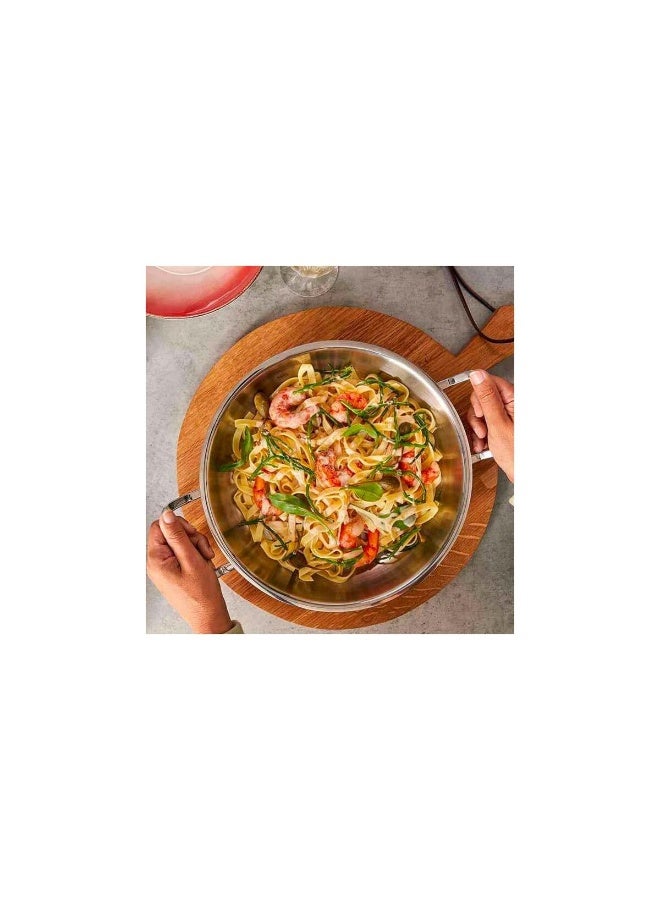 Fissler مقلاة تقديم فسلر أورجينال-بروفي من الفولاذ المقاوم للصدأ بحجم 11 بوصة مع غطاء معدني عالي القبة - Image 4