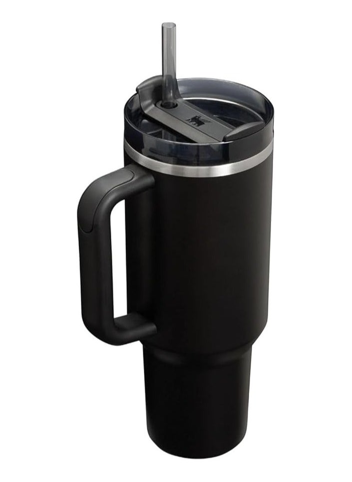 Stanley - Stanley Quencher H2.0 FlowState Stainless Steel Vacuum Insulated Tumbler, 1.18 L, with Lid and Straw (Black) - Image 1