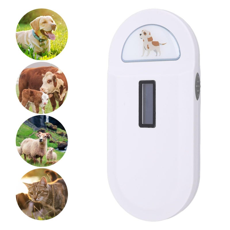 Pet Microchip Scanner USB Handheld 128 Data Storage Pet ID Chip Scanner Tag Scanner For Animal Resource Management White - Image 4
