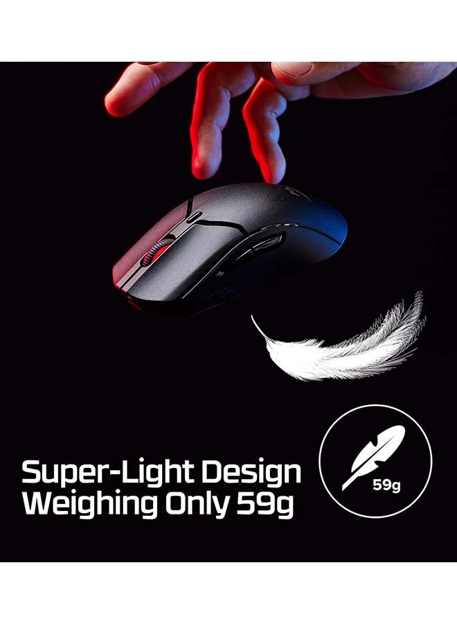 HyperX Pulsefire Fuse Wireless Gaming Mouse, Ambidextrous Lightweight 75g, Pixart PAW3311 Sensor Up to 12,000 DPI, Dual Wireless 2.4GHz & Bluetooth, 85-Hour Battery Life, RGB Lighting, Black | A1KY6AA - Image 5