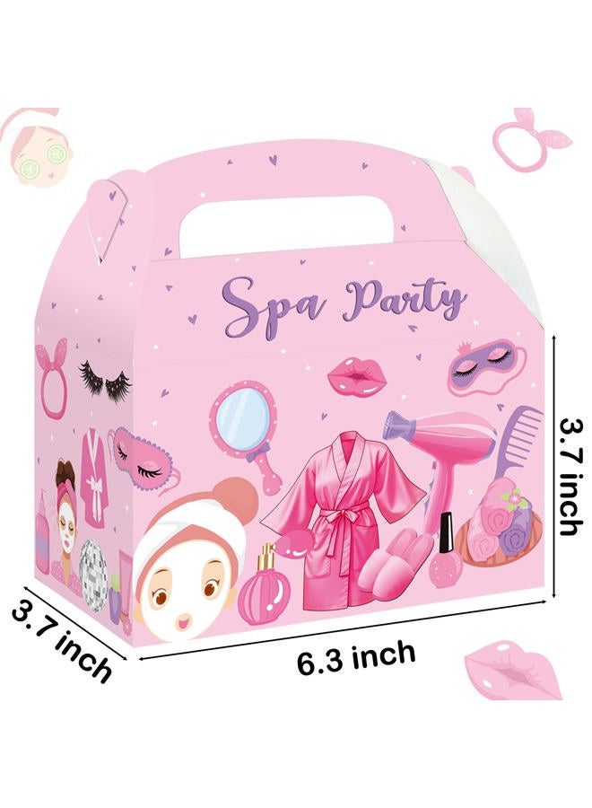 umoni Spa Favor Box Decorations 12PCS Spa Birthday Party Supplies Makeup Theme Gift Boxes Spa Treat Box for Girls Princess Slumber Party Decor - Image 4