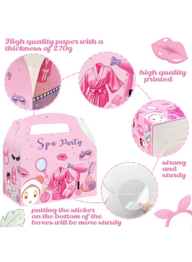 umoni Spa Favor Box Decorations 12PCS Spa Birthday Party Supplies Makeup Theme Gift Boxes Spa Treat Box for Girls Princess Slumber Party Decor - Image 2