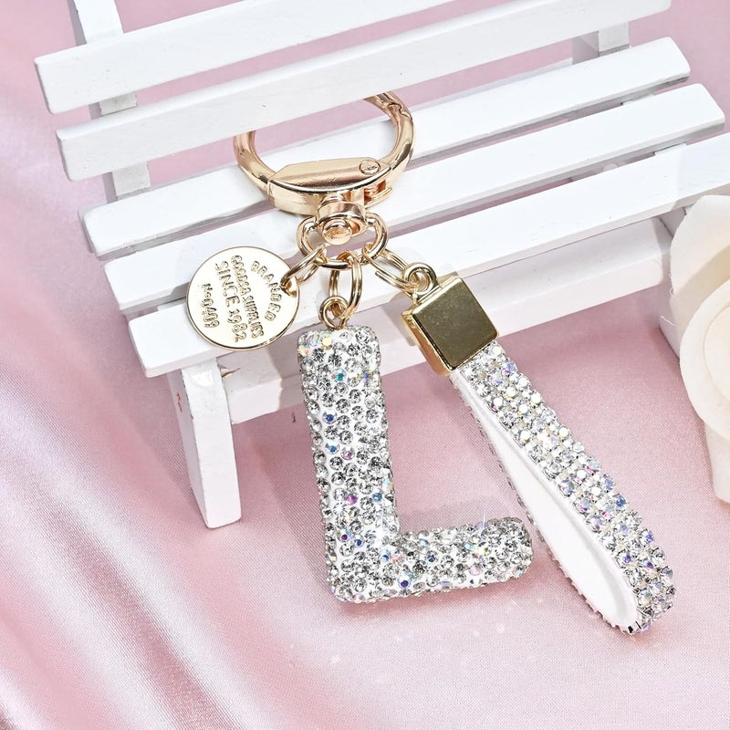 Keychain, silver lettering, gift for women and girls, bright and beautiful backpack, car key accessories - Image 4