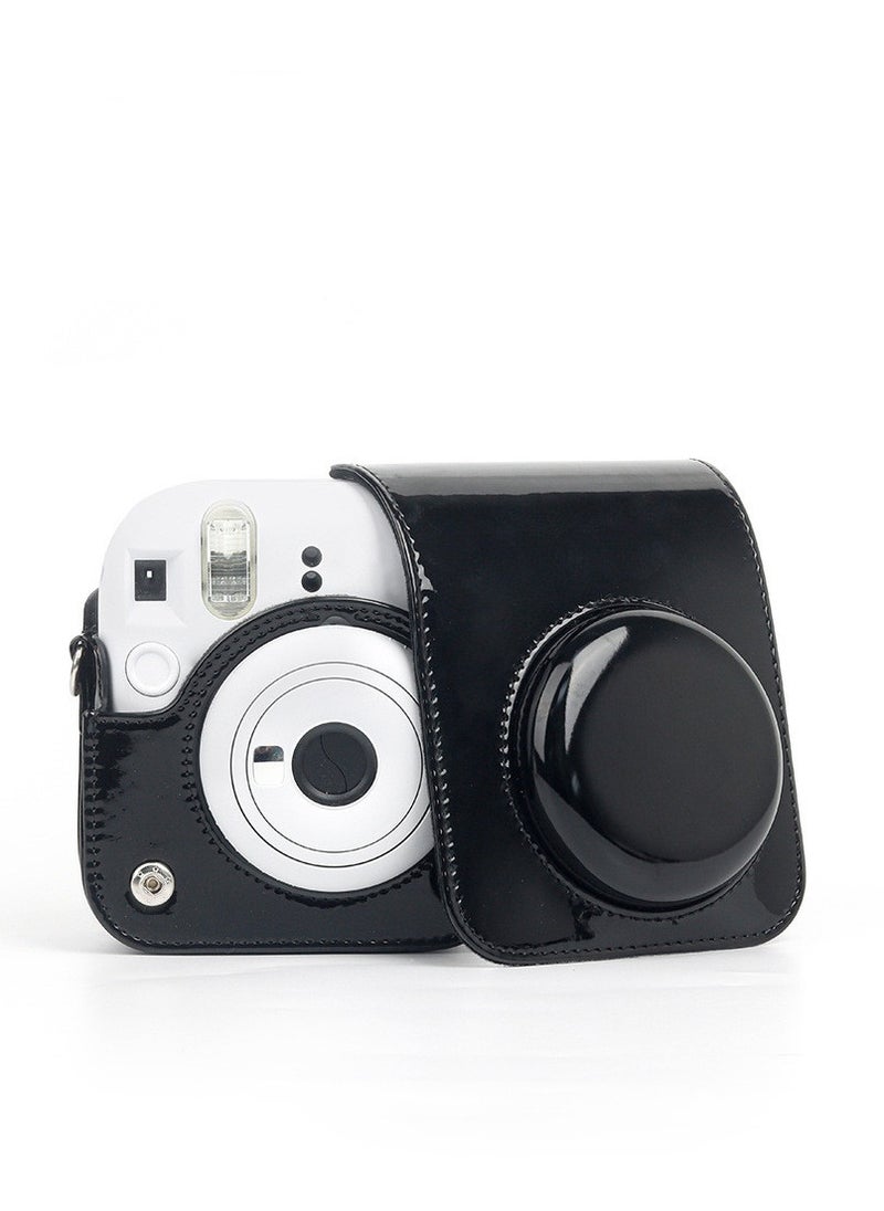 Generic Instant Mini 12 Camera Protective Case PU Leather Instant Camera Bag with Adjustable Strap & Detachable Top Cover for Instax Mini 12 Cameras  - Image 3