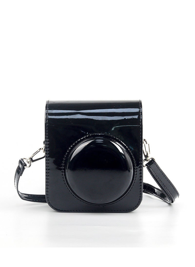 Generic Instant Mini 12 Camera Protective Case PU Leather Instant Camera Bag with Adjustable Strap & Detachable Top Cover for Instax Mini 12 Cameras  - Image 2