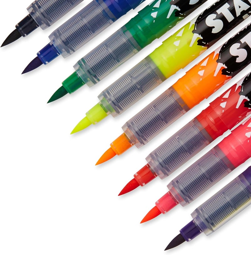 Sharpie Markers قماش شاربى الملون برأس فرشاة 8 ألوان مختلطة - Image 3