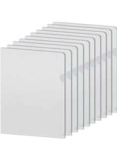 MARKQ Clear File A4 Plastic Transparent Folders L Type For Documents Paper Storage School Office Supplies Pack Of 12  - Image 1