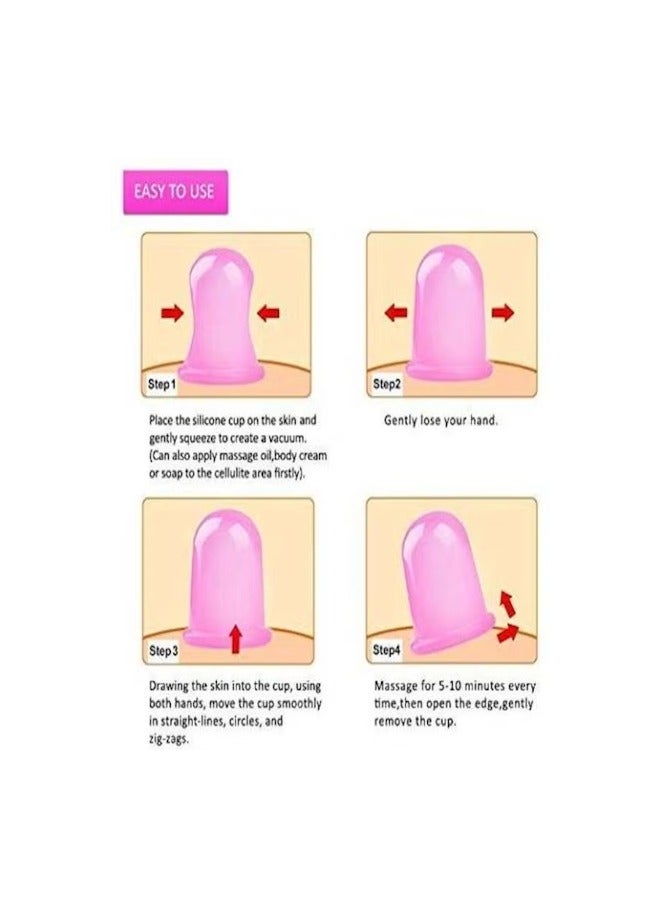 Silicone Vacuum Massager Cups Pink - Image 5