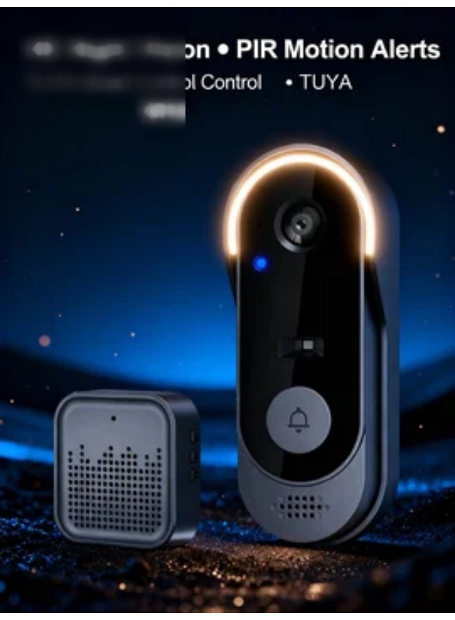 robotgcc Low-Power Smart Video Doorbell M9 with TUYA WiFi App Control | 4.3'' Display, Wide-Angle HD Camera, Two-Way Talk, Infrared Night Vision, Motion Alerts, Waterproof Housing & Cloud / Local Storage - Image 1