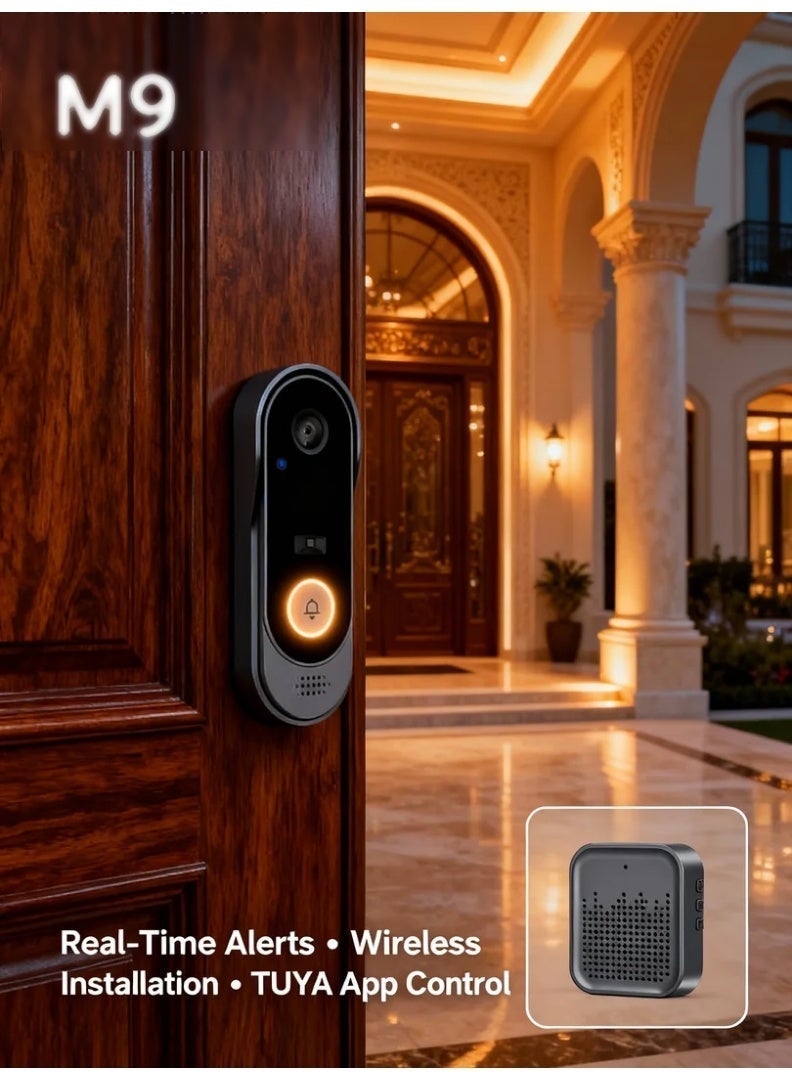 robotgcc Low-Power Smart Video Doorbell M9 with TUYA WiFi App Control | 4.3'' Display, Wide-Angle HD Camera, Two-Way Talk, Infrared Night Vision, Motion Alerts, Waterproof Housing & Cloud / Local Storage - Image 5