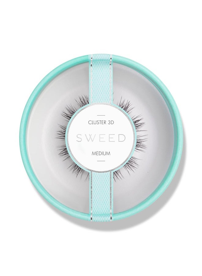 SWEED - 3D Cluster Duo False Eyelashes | 12 Lash Clusters in 8mm (6pcs) & 10mm (6pcs) | Easy-To-Apply | Vegan, Cruelty-Free, Clean Beauty (Medium) - Image 1