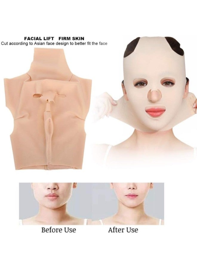 klarako Full-Face Shaping Bandage, Breathable Elastic V‑Line Lift Up Belt Shaping Double‑Chin Reducer Facial Slimming Strap, Tighten and Lift Facial Skin - Image 2
