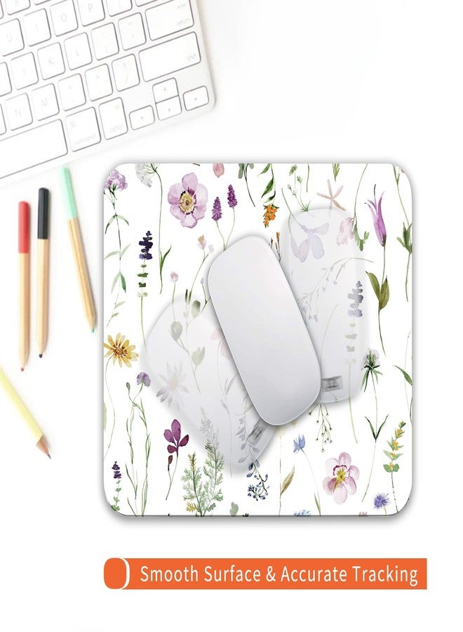 Armanza Square Mouse Pad Beautiful Flowers Plants, Personalized Premium-Textured Custom Mouse Mat Design, Washable Mousepad Cloth, Non-Slip Rubber Base Computer Mouse Pads for Wireless Mouse - Image 4