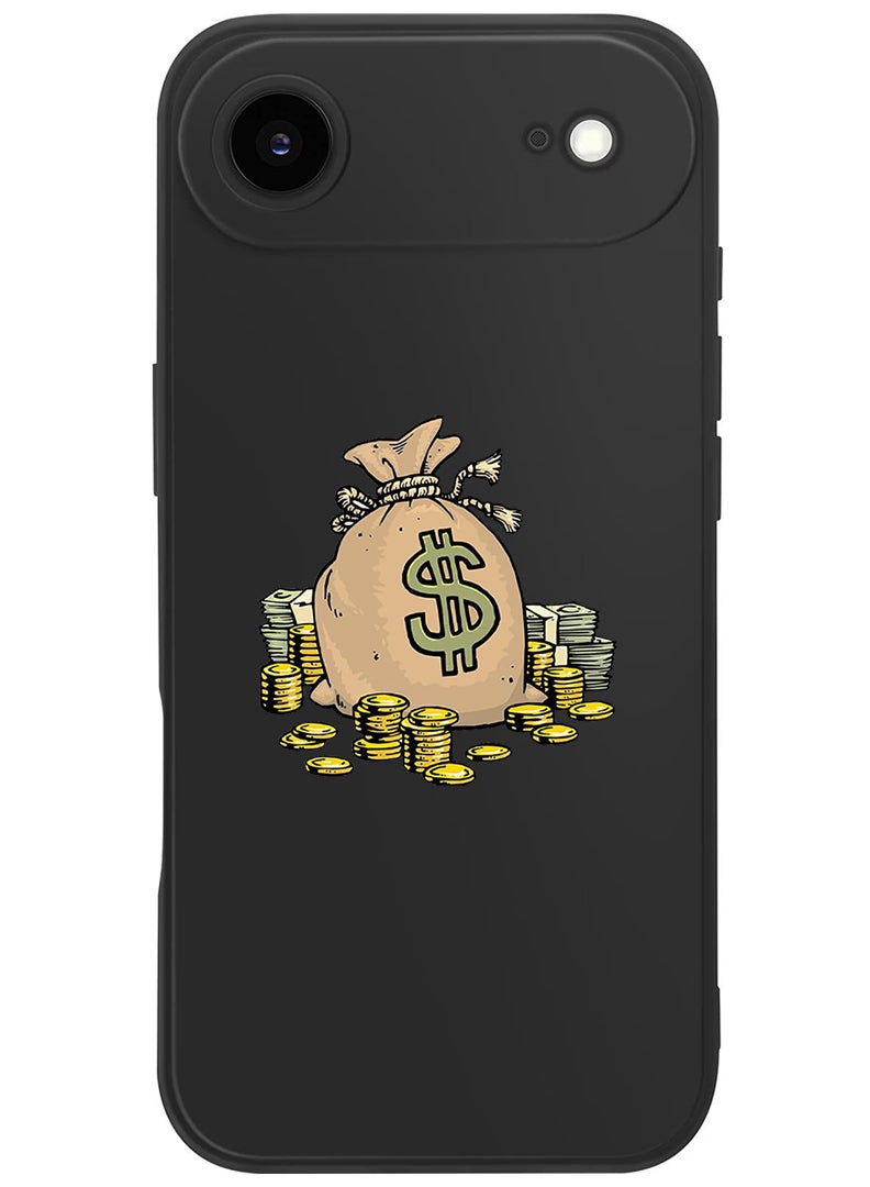 Theodor Protective Slim Fit Case Liquid Silicone Cover with Full Body Protection Anti-Scratch Shockproof Case For Apple iPhone 17 Air (Black) Dollar bag - Image 1