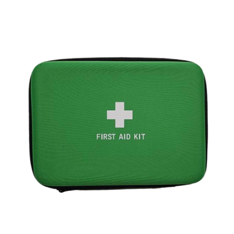 Jipemtra First Aid Hard Case Empty First Aid Hard Case First Aid EVA Hard Red Medical Bag for Home Health First Emergency Responder Camping Outdoors Green Square