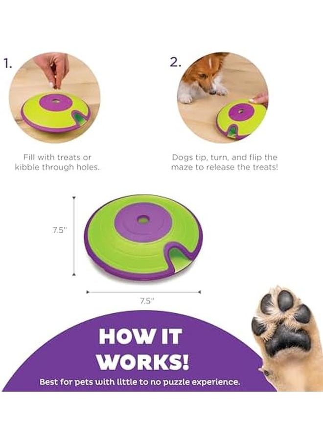 outward hound - Nina Ottosson Dog Treat Maze Dog Puzzle Interactive Treat Puzzle Dog Enrichment Dog Toy Level 2 Intermediate Green - Image 1