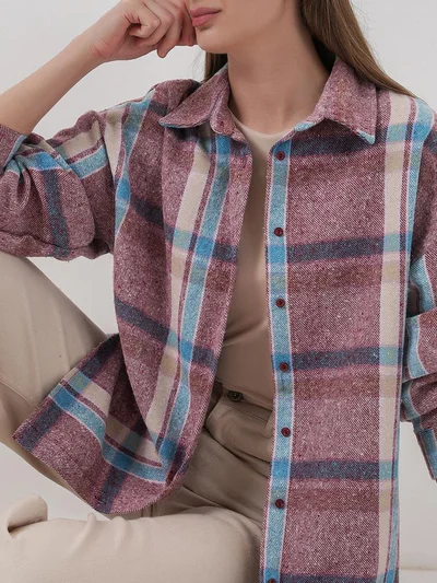 بيغ دارت قميص فلانيل بقصة عادية من