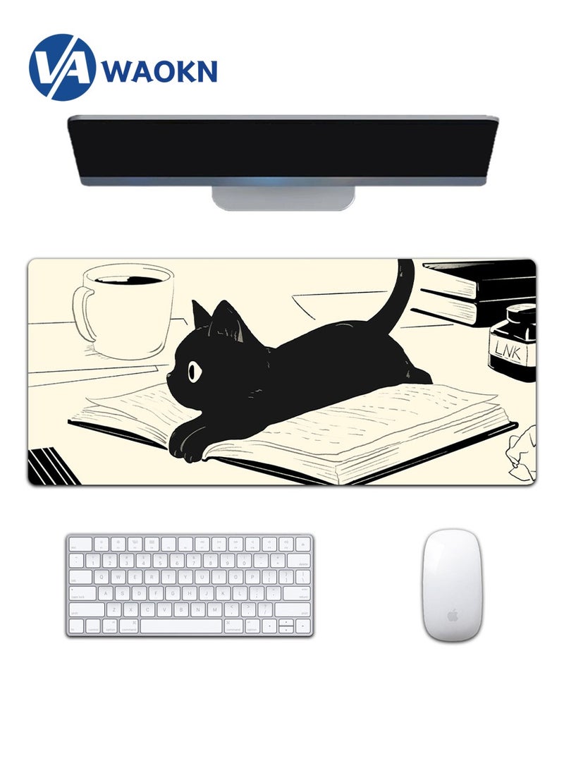 WAOKN E-Sports Mouse Pad, Large Size Natural Rubber Mouse Pad, Large Lock Edge Computer Shop Table Mat  - Image 1