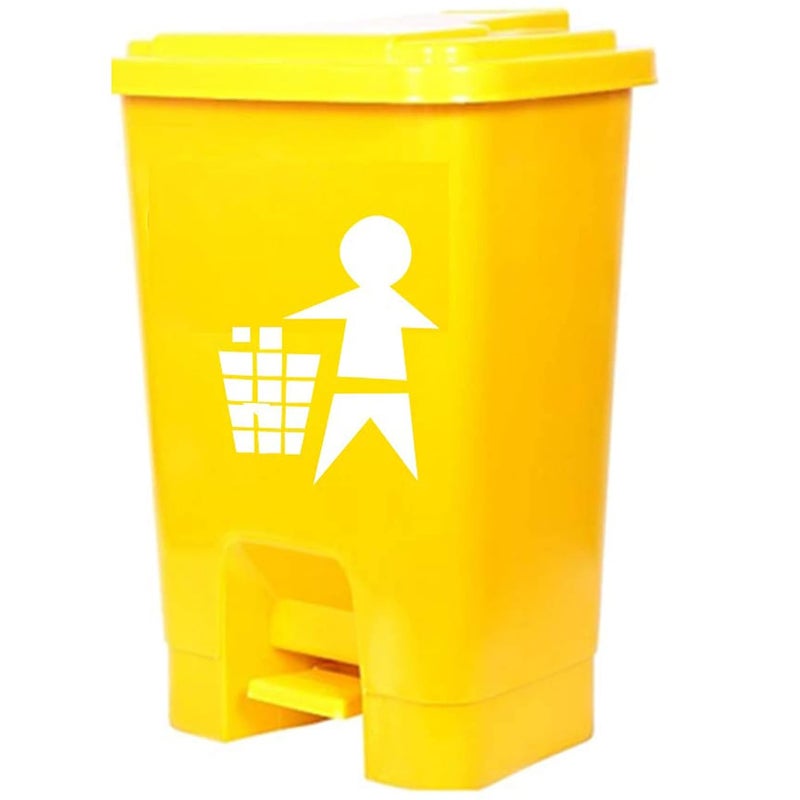 Dhwani Enterprise Dhwani Enterprise Plastic Pedal Dustbin Biomedical waste bins for hospitals Set of 5 BlueGreenRedBlackYellow 10 LTR WITH CHECK DUSTER CLOTH FREE  - Image 3