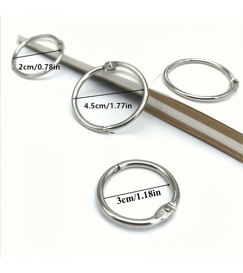 10 Pcs 0.79 Inch Heavy Duty Binder Rings for Office School Home - Image 2