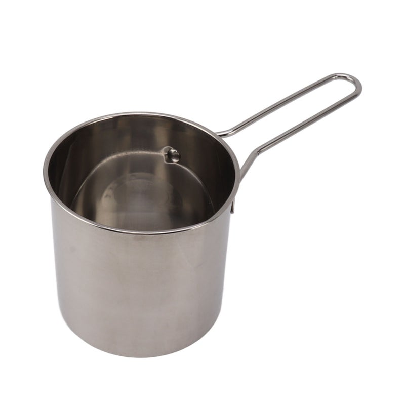 Stainless Steel Fryer Pan High Temperature Proof Oil Saving Portable Mini Metal Fryer Pan with Long Handle - Image 4