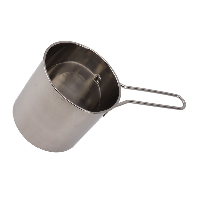 Stainless Steel Fryer Pan High Temperature Proof Oil Saving Portable Mini Metal Fryer Pan with Long Handle - Image 3