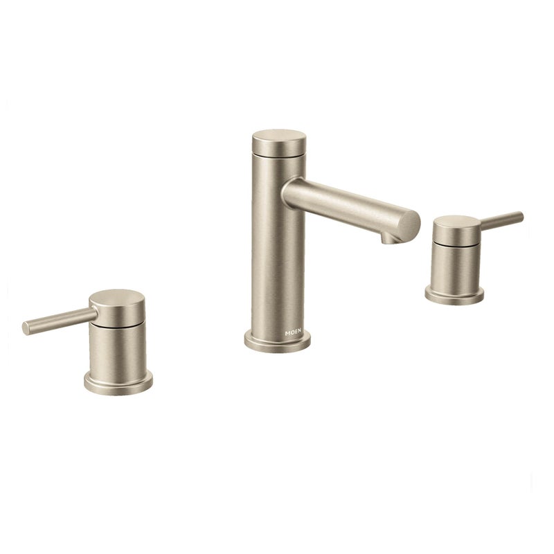 Moen Align Brushed Nickel TwoHandle Modern 8Inch Widespread Bathroom Faucet Trim Kit Valve Required T6193BN
