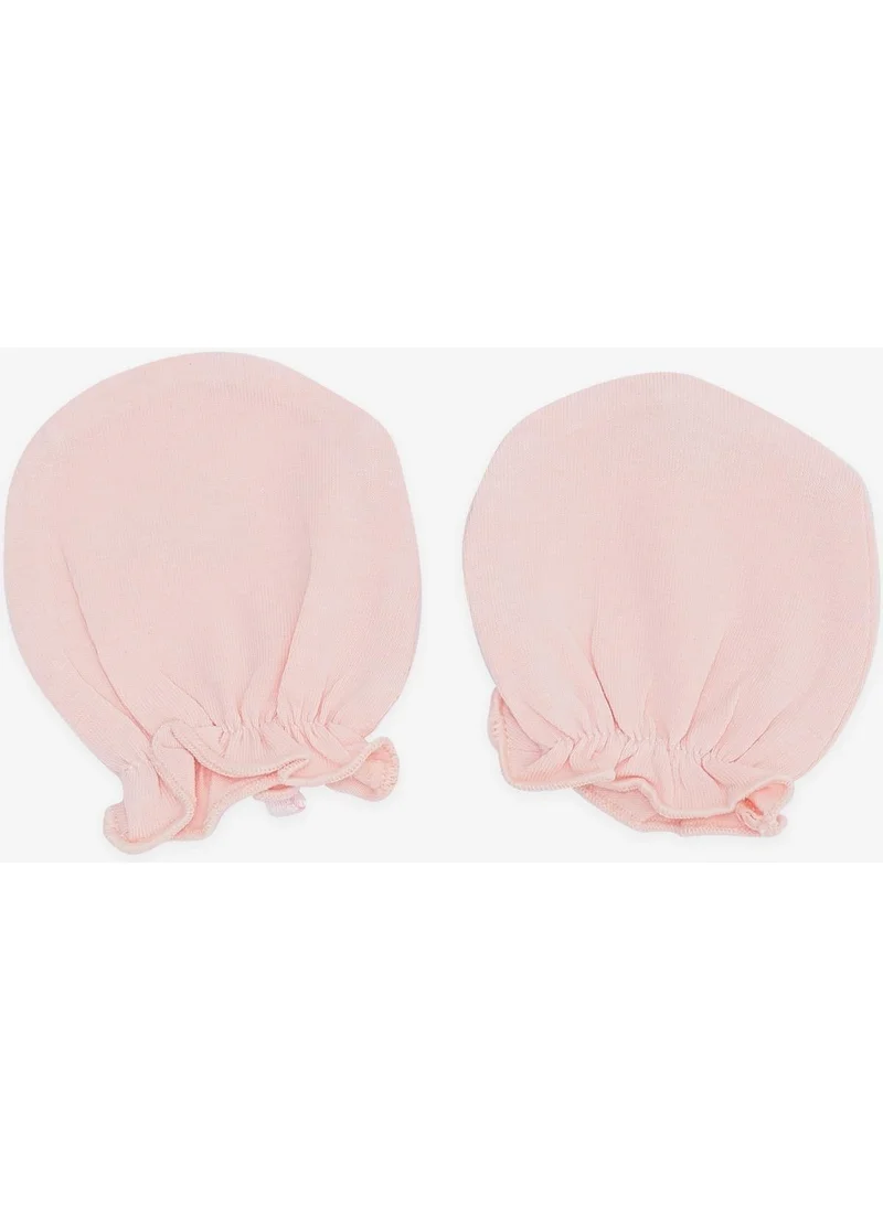Breeze Newborn Baby Gloves Salmon with Bow