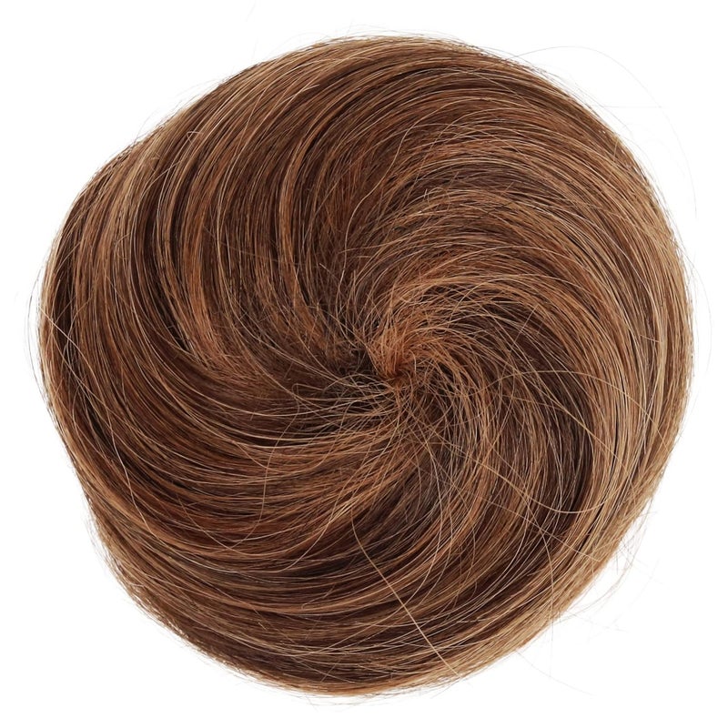 CAISHA 100 HUMAN HAIR Bun Updos Hair Piece Hepburn Scrunchie Brown Mix H311n