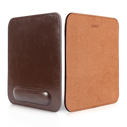 Londo Leather Mouse Pad with Wrist Rest – Ergonomic Support, Non-Slip Base, Smooth Surface - Image 4