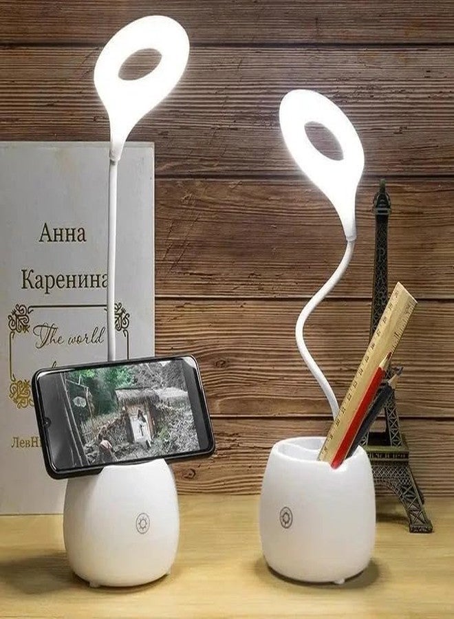 أسينشين مصباح مكتبي LED من أسينشن، مناسب للدراسة، مصباح ليلي محمول بإضاءة عالية ومتوسطة ومنخفضة، موفر للطاقة، رقبة مرنة، قابل لإعادة الشحن عبر منفذ USB، قطعة ديكور مثالية كهدية لغرفة نوم الأطفال أو غرفة الأطفال أو ديكور المنزل (متنوعة). - Image 2